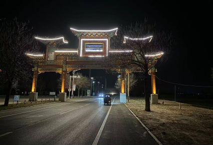 山東德州四女寺鎮的春節亮化